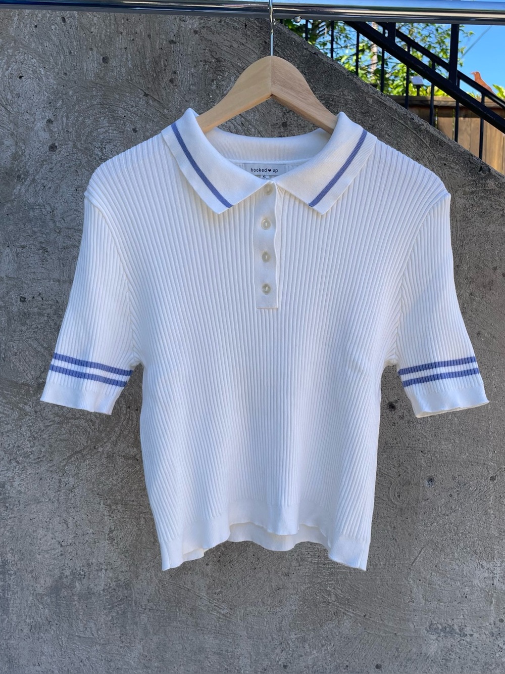 Ribbed collared polo sweater size women’s XL